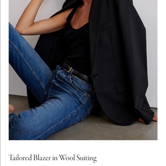 CO Collections Small Black Tailored Blazer in Garbardine - Picture 9 of 11